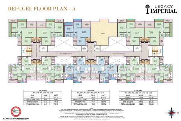 Legacy Imperial Kiwale -Own Ideal 2BHK Price 52L* Floor Plan