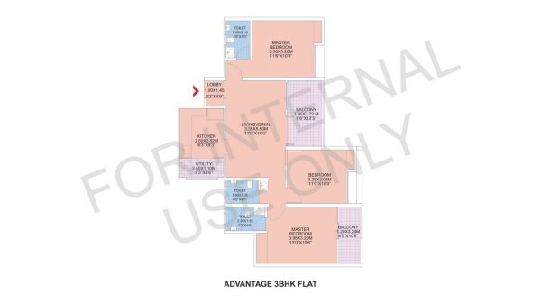 GK Home Plus Advantage Tathawade 3 BHK Floor Plan
