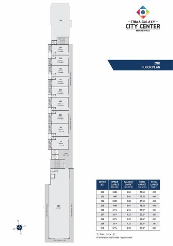 Triaa Galaxy City Center Floor Plans