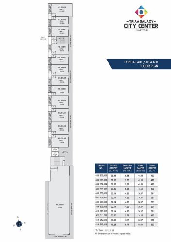 Triaa Galaxy City Center Floor Plan