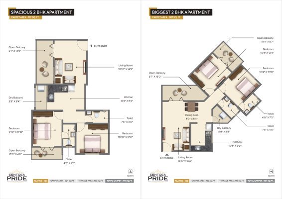 Sentosa Pride Punawale 3 BHK Floor Plan