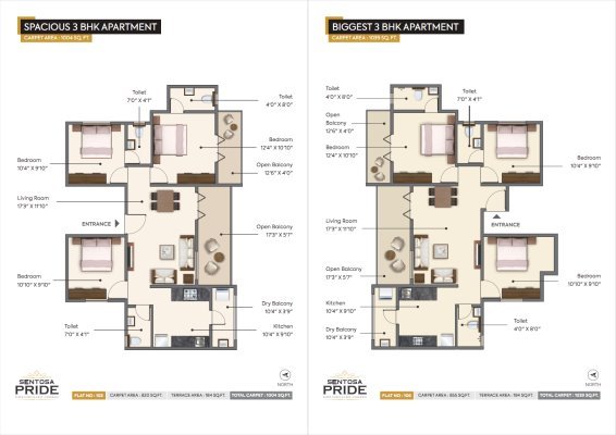 Sentosa Pride Punawale 2 BHK Floor Plan