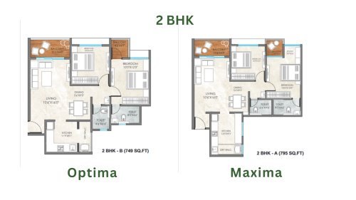 Magnus Parkway Kiwale 2 BHK Floor Plan