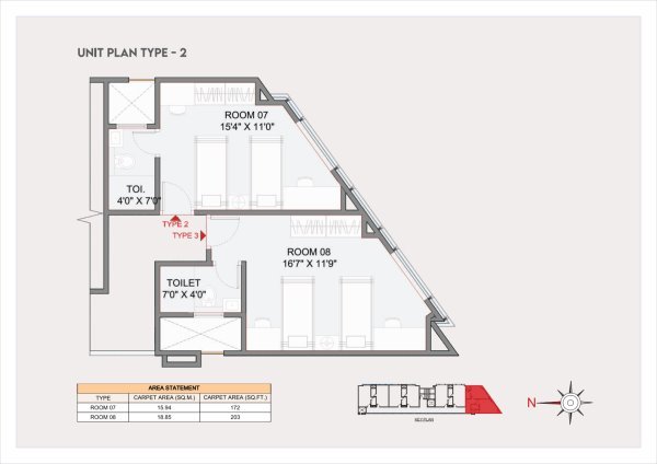 We One 121 Wakad Studio Floor Plan