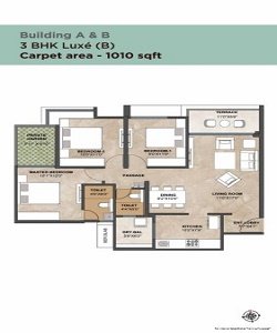 Siddhashila Codename Treasure Wakad 3 BHK Floor Plan