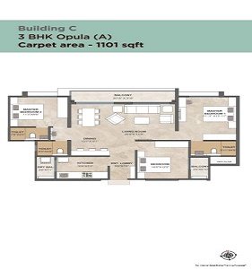 Siddhashila Codename Treasure Wakad 2 BHK Floor Plan