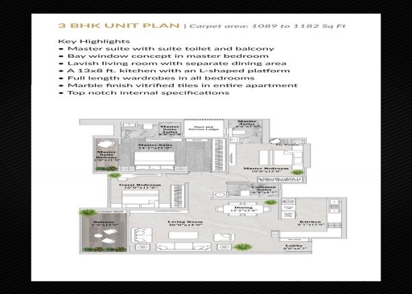 Codename GOAT 2 BHK Floor Plan