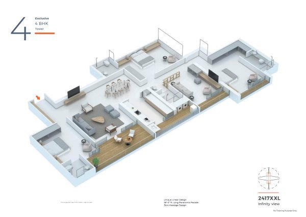 5 Maidan Baner by Skyi 4 BHK Floor Plan