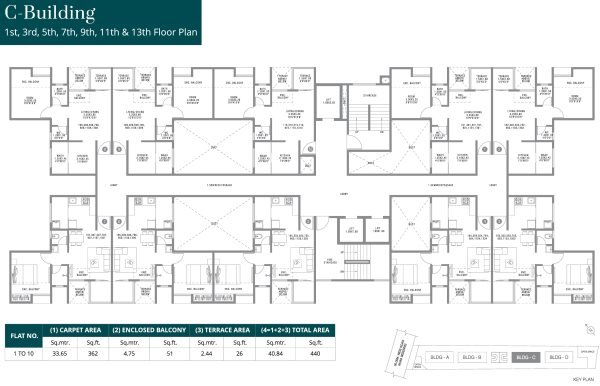 Pharande Kairosa Punawale 2 BHK Floor Plan