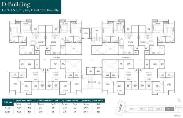 Pharande Kairosa Punawale 1 BHK Floor Plan