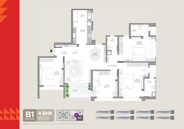 VJ Urbo Centro Wakad 3 BHK Floor Plan