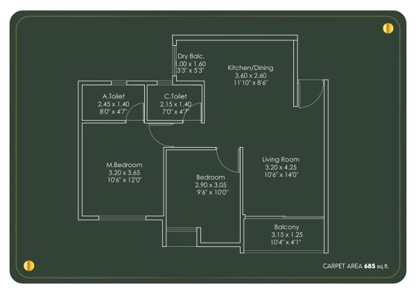 18 Magnitude Punawale 2 BHK Floor