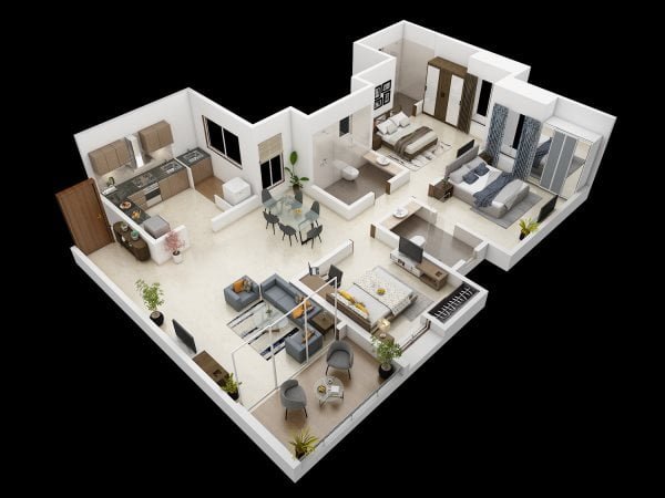 Kalcon Zenone Wakad 2 BHK Floor