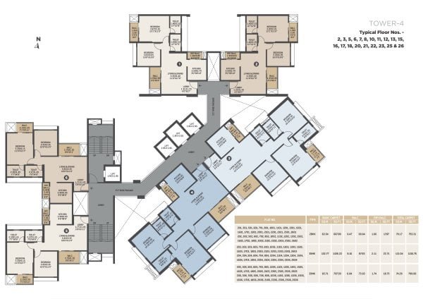 VTP Bellissimo Mahalunge 2 BHK Floor Plan