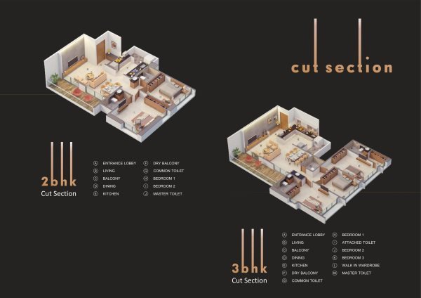 27 Grand Residences Balewadi 2 and 3 BHK Floor Plan