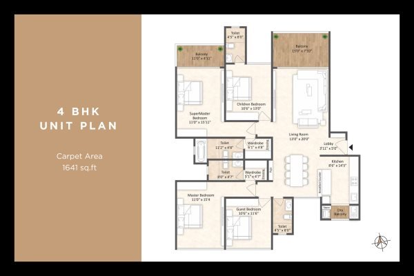 Saheel ITrend Palacio Chinchwad 3 , 4 BHK Floor PLan
