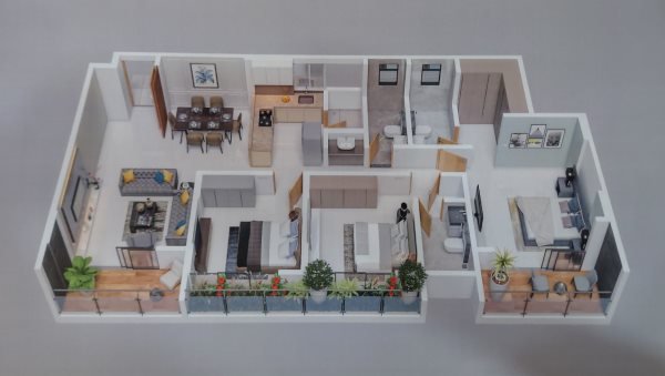 Infinito Sereno Baner Pashan 3 BHK Floor Plan