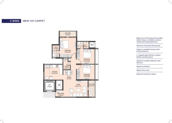 Yashada Dreamsong Mamurdi 2 BHK Floor Plan