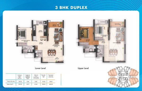 Gera Joy On The Tree Tops 3 BHK Floor PLan