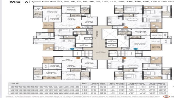 Millennium Samriddhi Punawale 2 and 3 BHK floor Plan