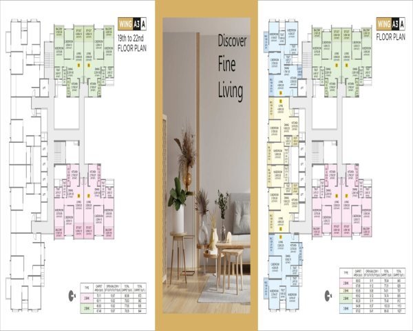 Aditya Vivaaz Ravet 2 ,3 BHK Floor Plan