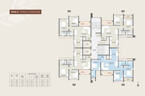 Rohit 108 Astera Punawale 2 and 3 BHK Floor Plan