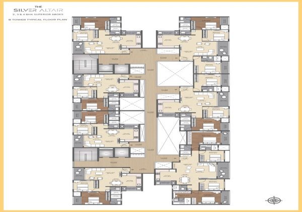 Bivega Silver Altair Ravet BRTS 2, 3 and 4 BHK Mater Floor Plans