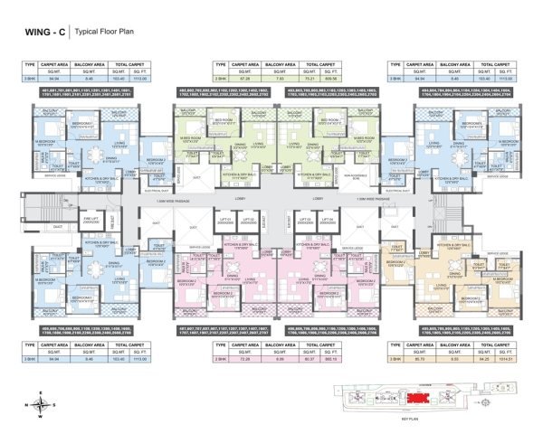 Yashada Earthsong Ravet 2, 3, 4 BHK Floor Plans