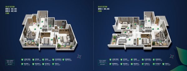 Maheshwaram Vrinda Ravet Nigdi 2 and 3 BHK Floor Plan