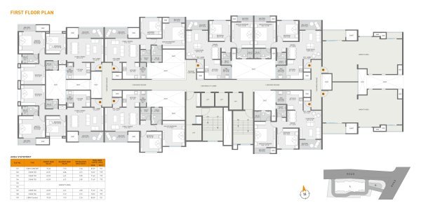 Nirman Serenopolis Tathawade 2 , 2.5 and 3 BHK master floor Plan