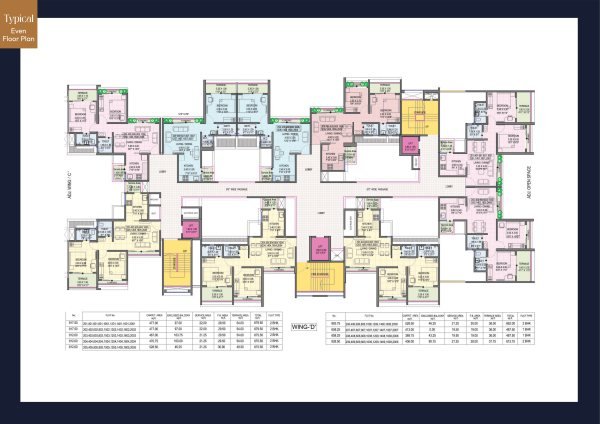 Somani Towers Punawale 2, 3 BHK master Floor Plan